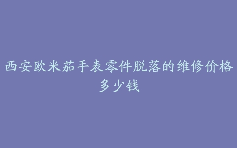 西安欧米茄手表零件脱落的维修价格多少钱