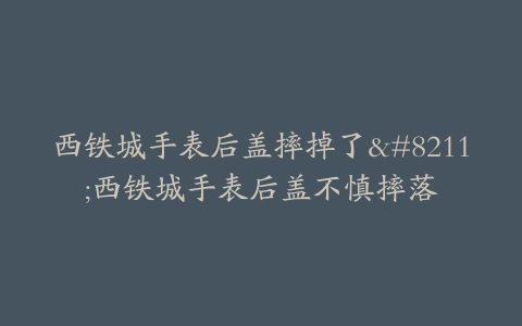 西铁城手表后盖摔掉了--西铁城手表后盖不慎摔落