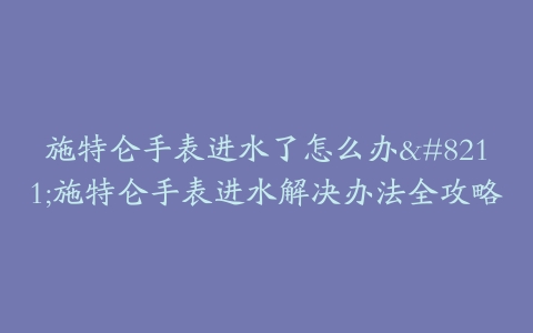 施特仑手表进水了怎么办--施特仑手表进水解决办法全攻略