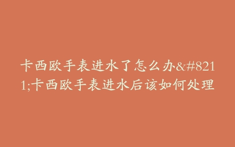 卡西欧手表进水了怎么办--卡西欧手表进水后该如何处理